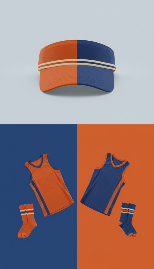 Orange and Blue Team Visor
